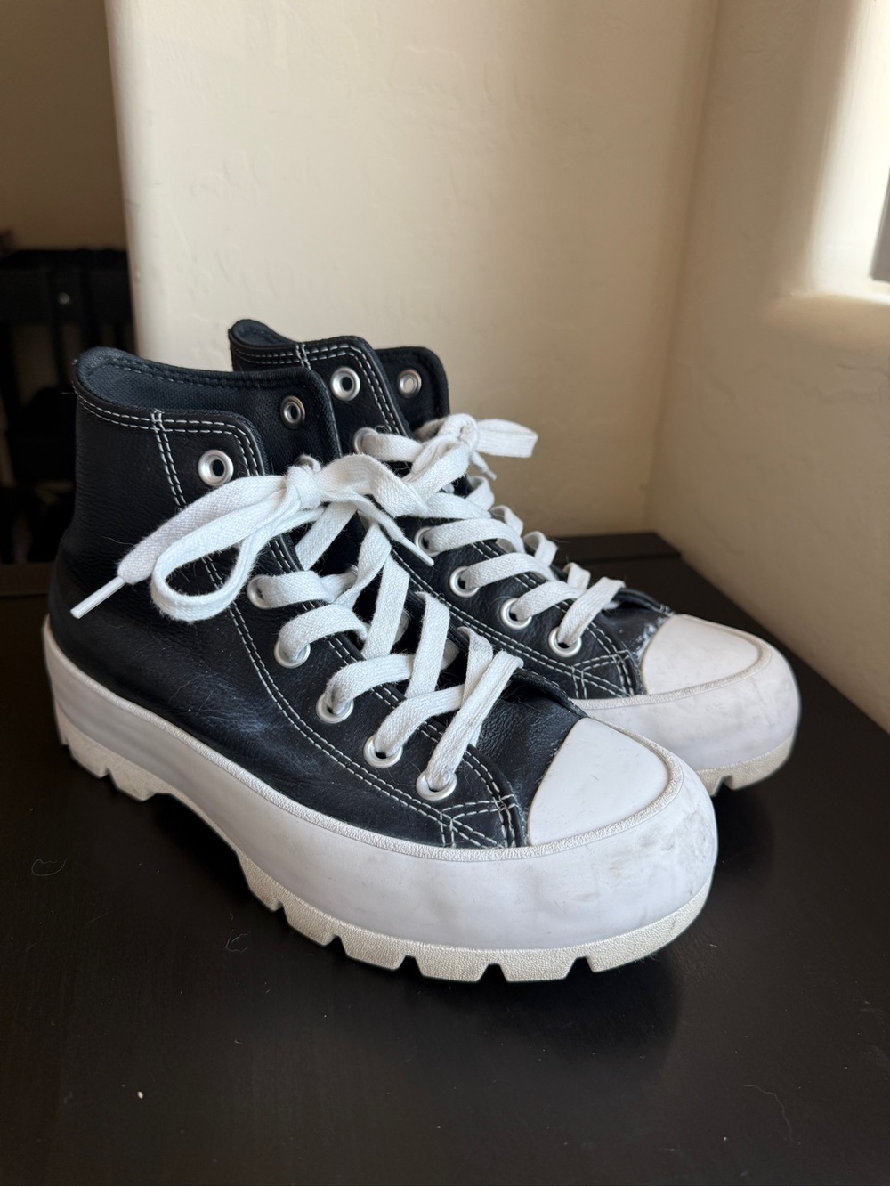 Converse Women’s Black High-Top Platform Sneakers